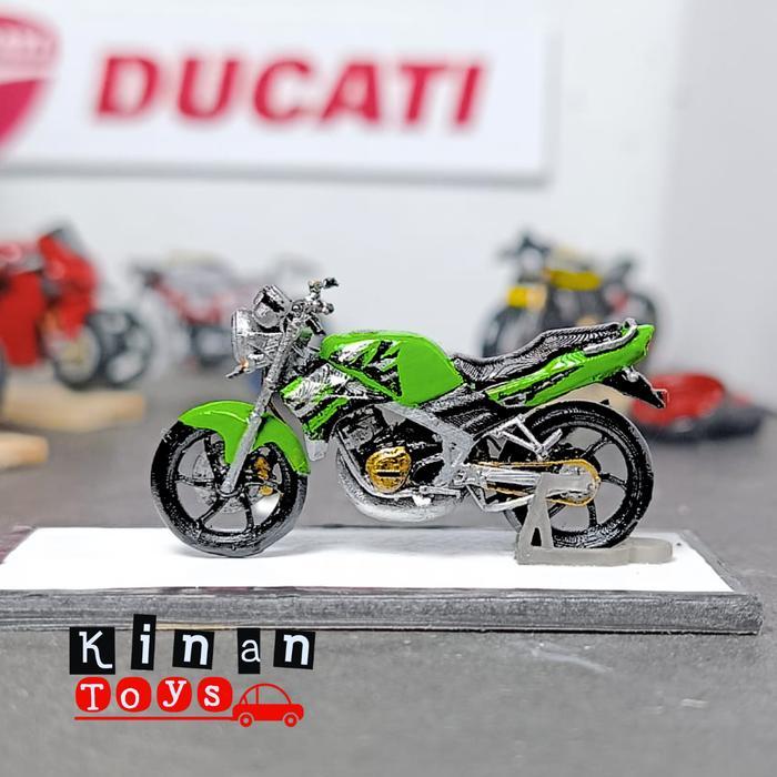 TERBARU miniatur motor kawasaki Ninja SS untuk diecast skala 1:64 diorama hotwheels,mini