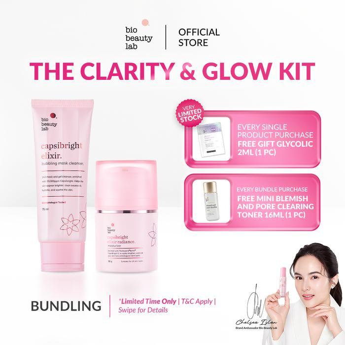 [ NEW ] Bio Beauty Lab Capsibright Elixir Radiance Moisturizer & Bubbling Mask Cleanser Skincare