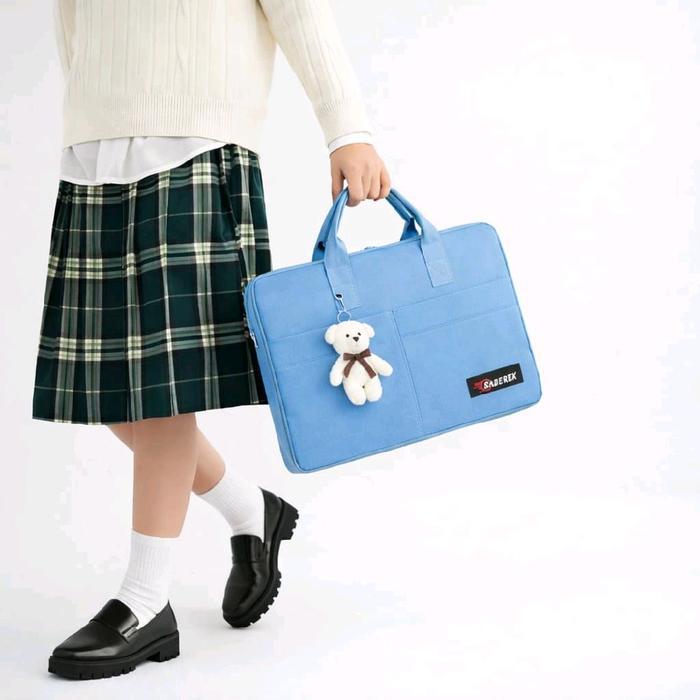 Saderek Tas Laptop Wanita 14/15 Inch Jinjing Waterproof Dan Busa 5Mm Lapisan Dalam Laken 70Gr 2 Slot