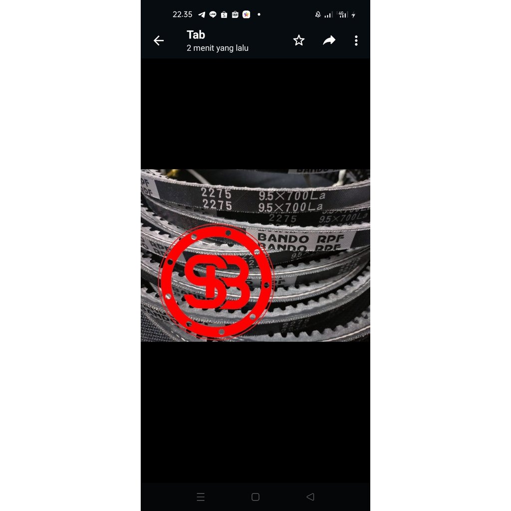Van Belt VBelt BANDO RPF2275 RPF 2275 RPFFM2275 FM27.5 FM 27.5 RPFFM