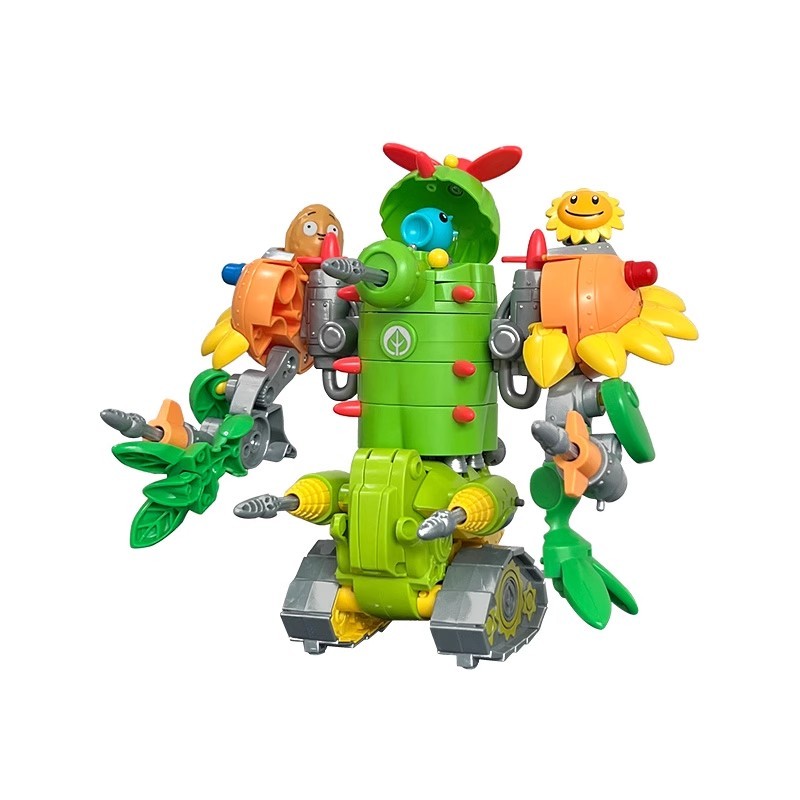 3 in 1 Plants vs Zombies Transform Combined Robot Action Figures Toys Zombie Robot Mech PVZ