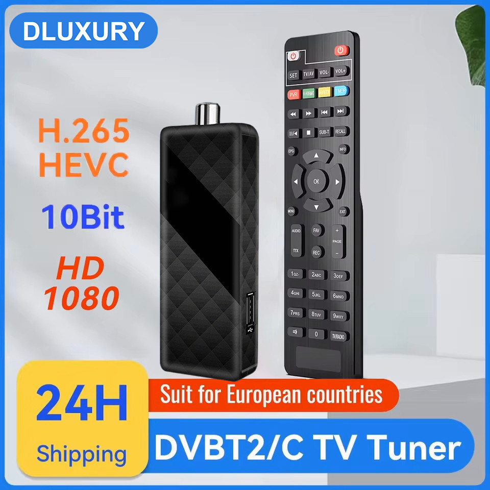 For Europe H.265 DVB-T2&C TV Decoder HD 1080P Mini TV Tuner HEVC 10Bit U8mini Digital Terrestrial
