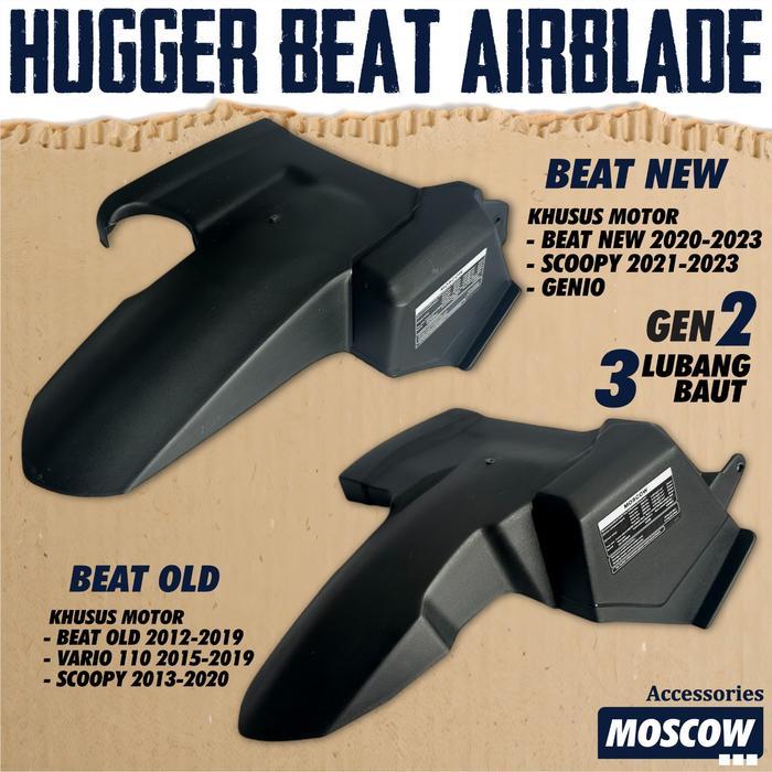 Ada Stok MOSCOW ORIGINAL HUGGER SPAKBOR BELAKANG PLINDUNG CIPRATAN FREE STIKER BEAT NEW BEAT DELUXE
