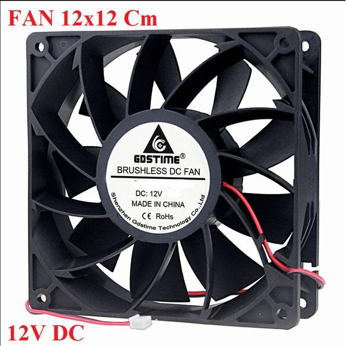 KIPAS FAN Pendingin Exhaust 12CM COOLER Cooling PC DC 12V 12x12 cm
