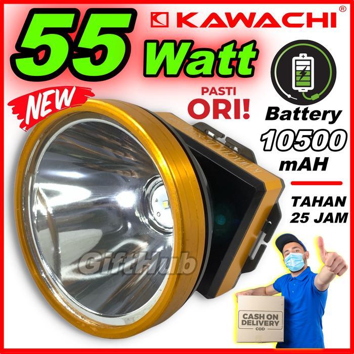 Senter Kepala 55 Watt Kawachi Super Terang 55watt 10500 mah 25 Jam Ori