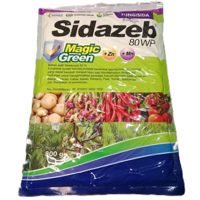 ` Magic Green Fungisida Sidazeb 80WP Kemasan 800g dengan Mankozeb 80% untuk Pertanian Anda