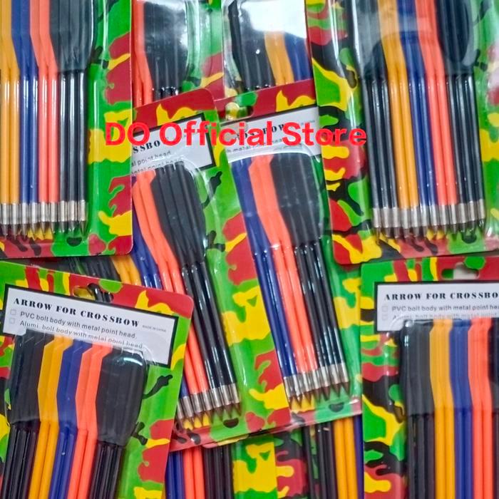 set (12buah) ANAK MATA PANAH IKAN PASER CROSSBOW FISH HUNTING ARROW