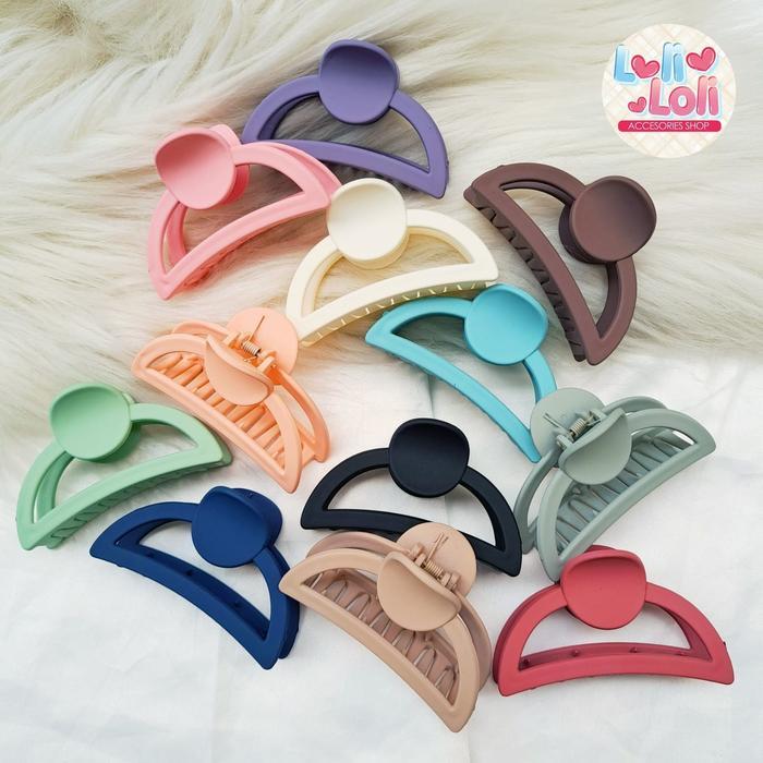 [JPC2] Fashion Aksesoris Wanita Jedai Jepit Jepitan Rambut Korea Doff Setengah Lingkaran Bulat