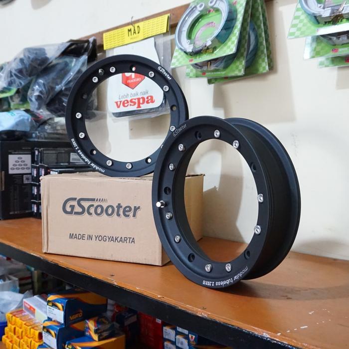 Velg Modular R10 GScooter Black Vespa Px Excel PTS PS Spartan Sprint