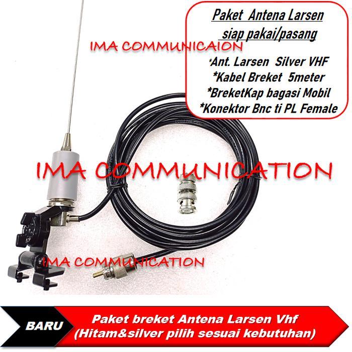 Gercep Paket Breket Kabel Antena Larsen Vhf (Hitam&Silver) Terlaris