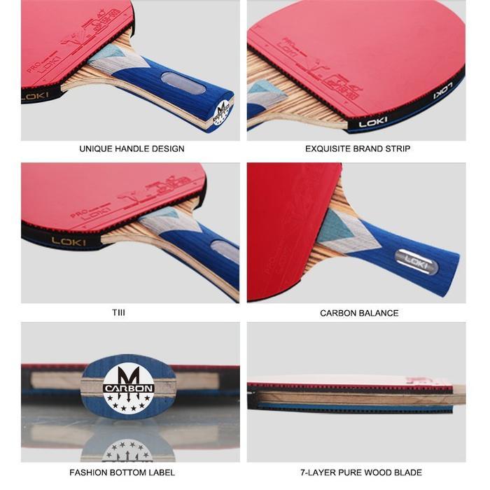 Bet Pingpong Bet Tenis Meja Bat Pingpong Loki 6Star Carbon Original