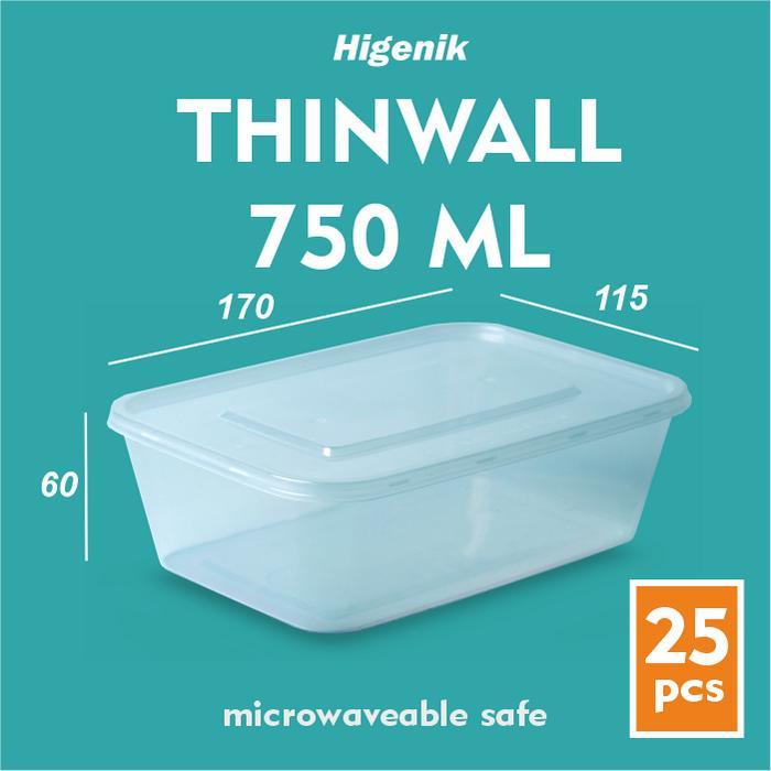 Ready Thinwall 750 Ml / Food Container Box / Kotak Makan Plastik / Mika Box