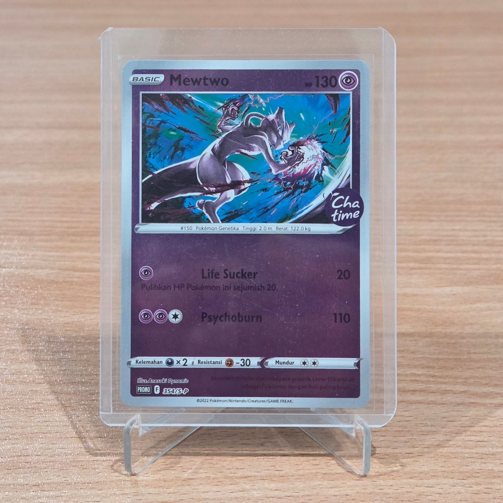 Kartu TCG Pokemon Promo Mewtwo 354/S-P Chatime TCG Indonesia