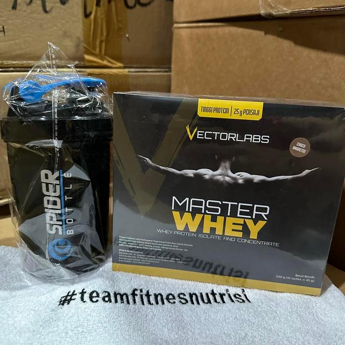 New master whey 12 sachet vectorlabs suplemen fitness susu gym otot