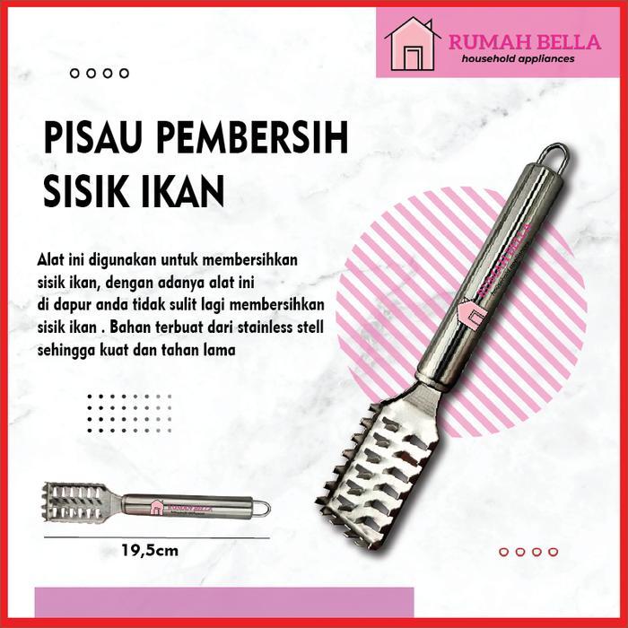 PISAU PEMBERSIH SISIK IKAN / SERUTAN PISAU SISIK IKAN STAINLESS