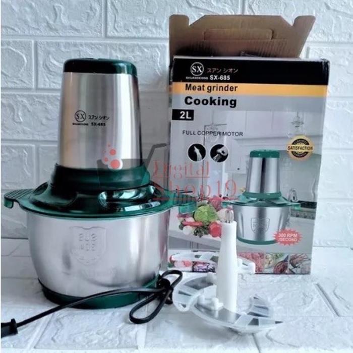 "New" (COD) BLENDER DAGING DAN PENGHANCUR ES STAINLESS BLANDER CHOPER Pisau Pengaduk