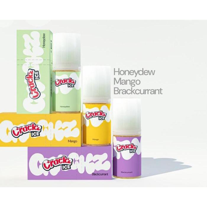 BV CRACKZ ICE SALTNIC FRUITY SERIES MANGO HONEYDEW BLACKCURRANT 30ML 25MG BY TETRA INDONESIA