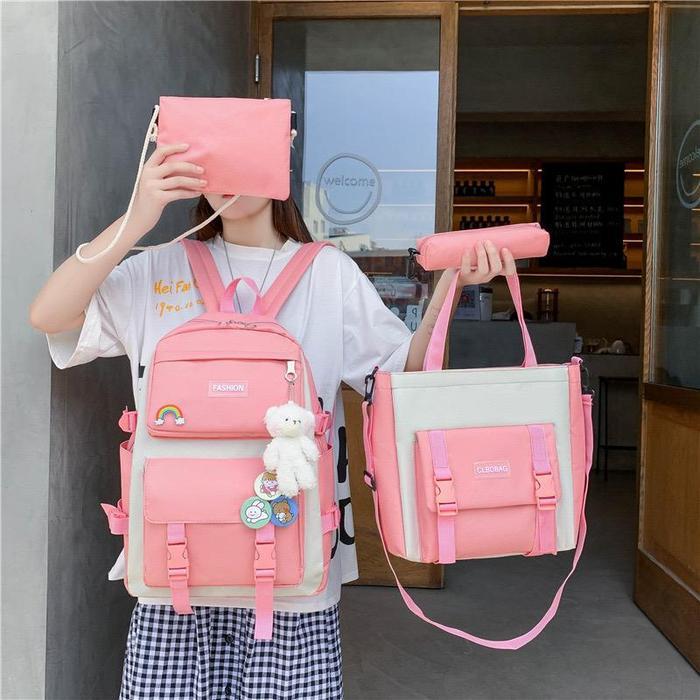 Tas Sekolah Anak 4In1 Tas Ransel Anak Import Bahan Tebal Tas Anak