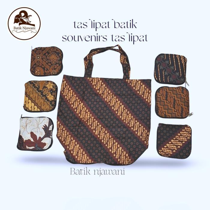 Tas belanja batik Tas belanja tote bag lipat batik Tas lipat souvenir indonesia