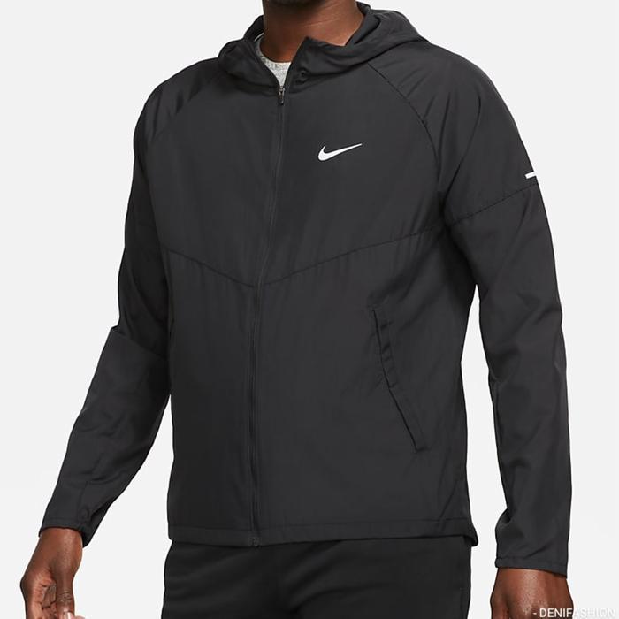 Jaket Olahraga Original Nike Full Zip Hoodie Hitam Black Jaket Training Running Gym Branded