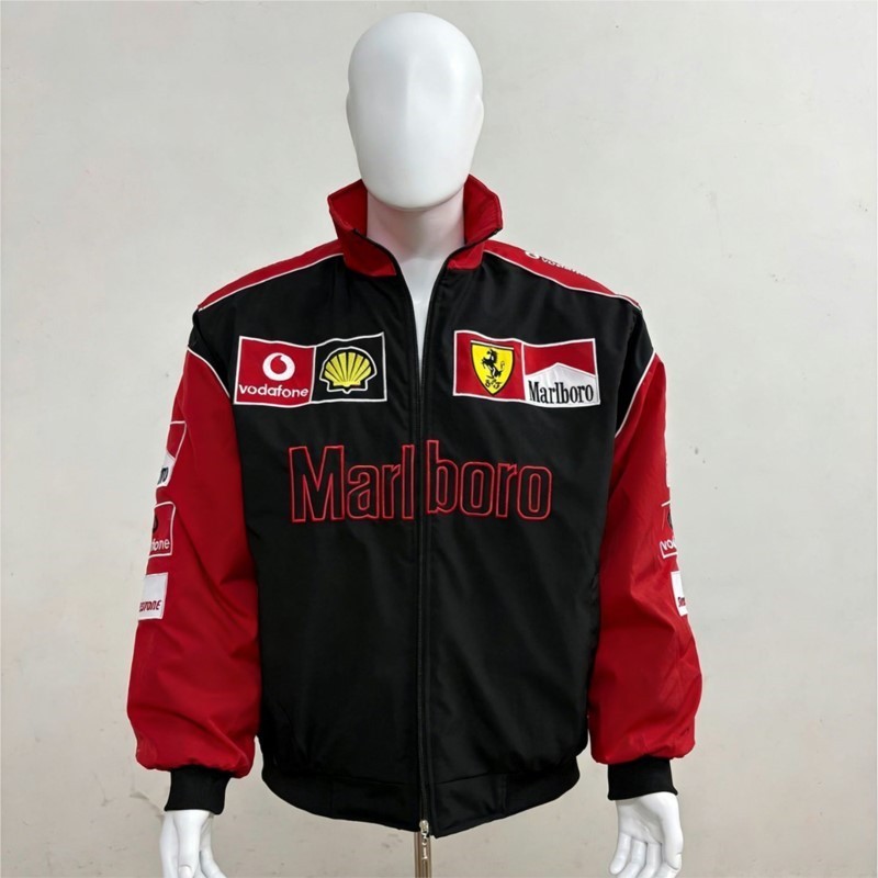 Fashion Marlboro collaboration edition Jacket Riding Jacket Men Women Coat For Ferrari SP1 812 F40