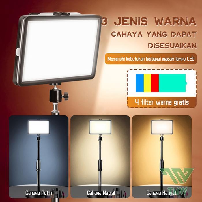 Tnw Overhead Stand Tripod Hp + Led Lampu Stand Holder Bracket 360 Overhead Tripod Lampu Phone Holder