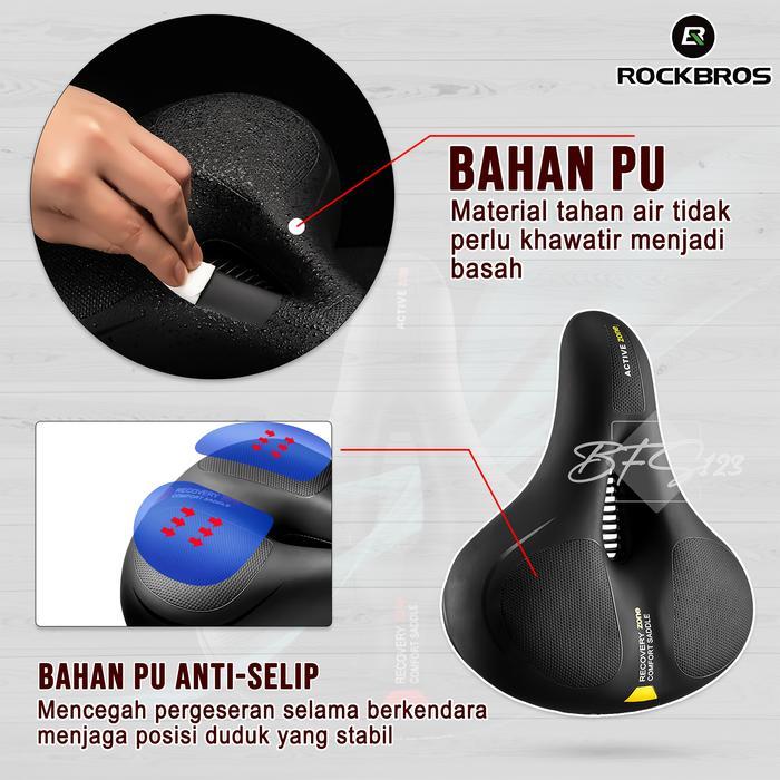 ROCKBROS AQ6090 Sadel Sepeda Empuk With Rlektive Light Jok Sepeda MTB Sadel Sepeda MTB Outdoor