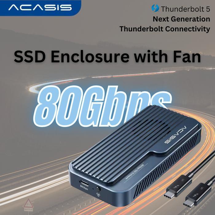 Acasis Thunderbolt 5 80Gbps USB4 M.2 NVMe SSD Case USB-C NVME SSD Enclosure Compatible with