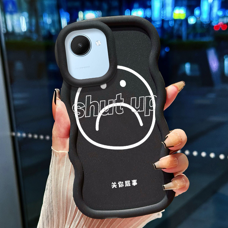 Casing Hp Untuk Realme C30 C30s Narzo 50i Prime Case Emoji sedih Cesing Polos Kasing Macaron gelomba