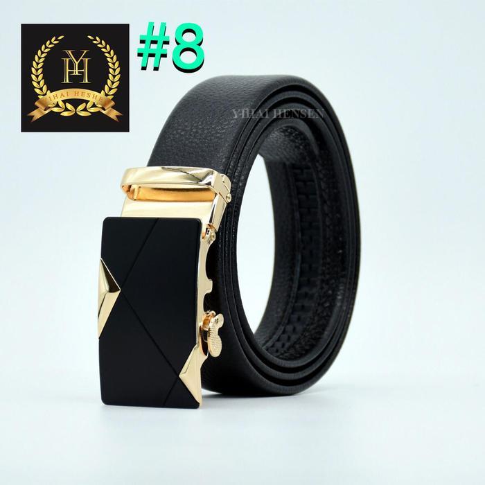 [Y&H] Ikat Pinggang Pria Tipe Rel Men Belt Gesper Pria Sabuk Mewah 7