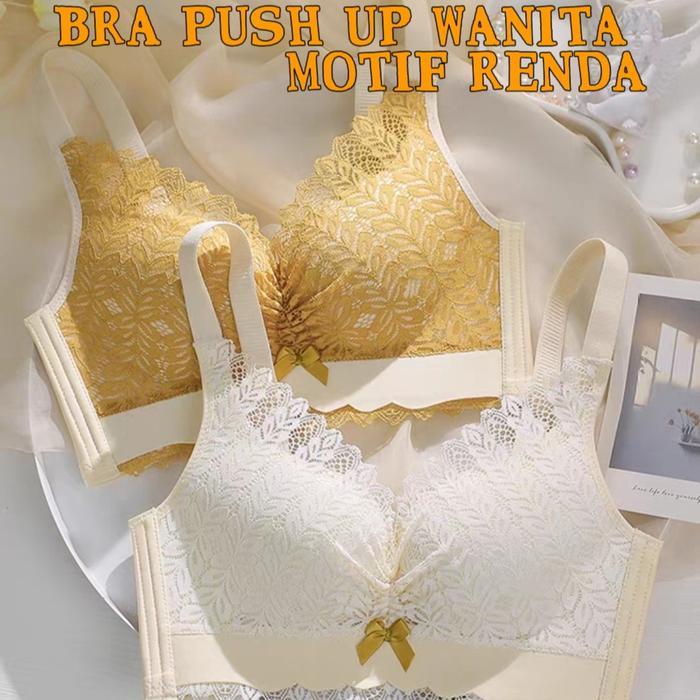 [VIMISU]Bra Wanita Cup Latex/Push Up Bra Wanita Bahan Polos Renda Katun Tebal Bh Nyaman Cantik Busa
