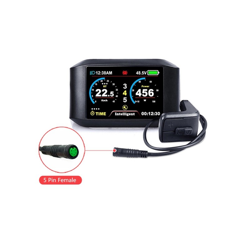 BELI SEKARANG FULL-For Bafang 750C LCD Display With 5 Pin Female Plug Waterproof Connector Use For B