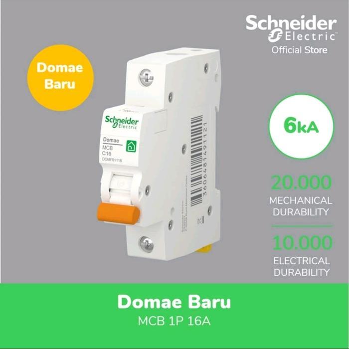 Mcb Schneider Domae 1P C16 / Schneider Electric Mcb Domae C16 1 Pass #Gratisongkir