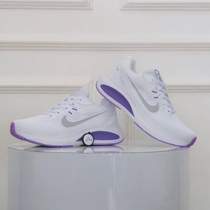 Sepatu Wanita Running Gym Nike Zoom Pegasus Grey Pink / Grey Black