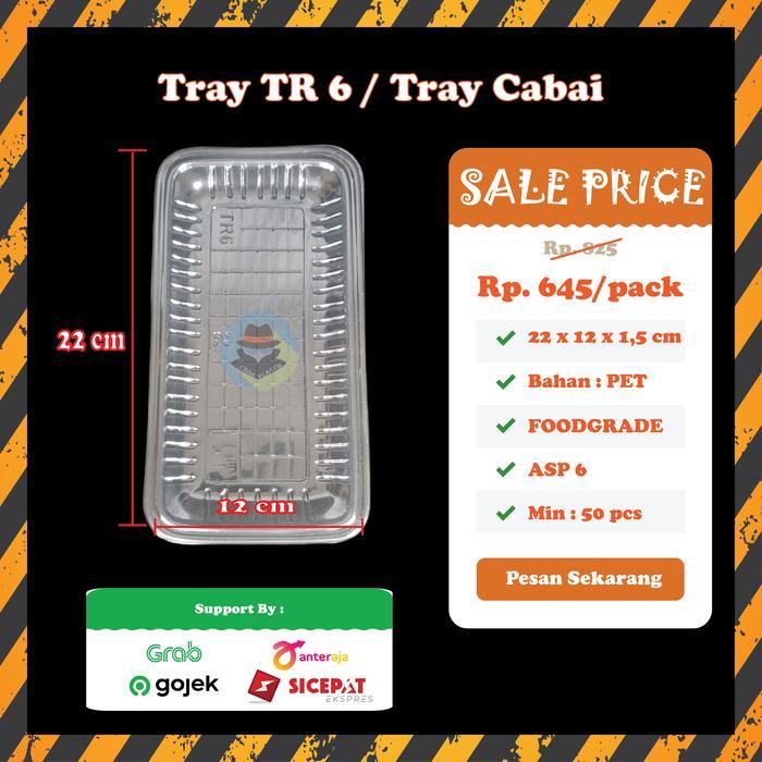 Ada Stok (50 PCS) Tray Mika Sayur Plastik TR 6 Tray Cabe Tray Daging Asparagus