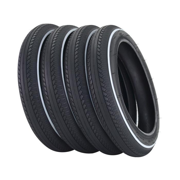 Gipsy G-Pro Gs1008 Tire No Folding 12 X 1.75 Ban Push Bike Black White Line
