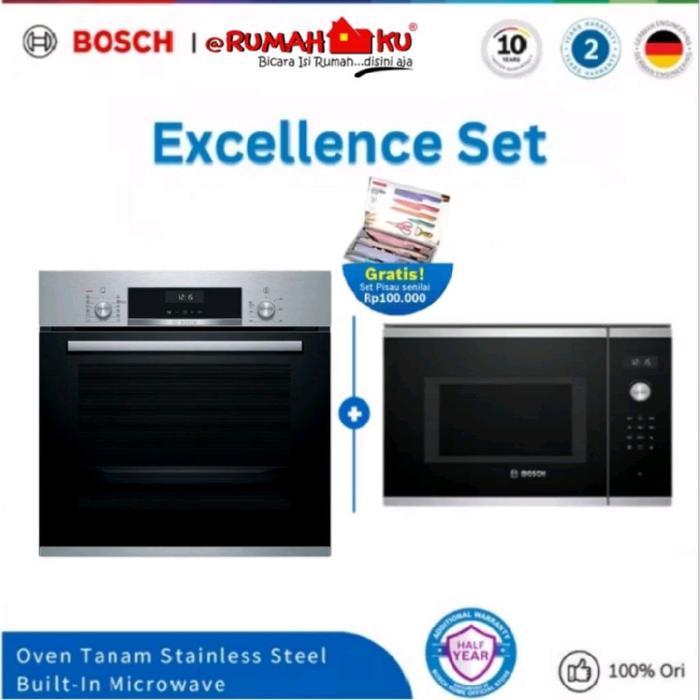 Bosch Promo Bundling Bosch HBF512BS1T Oven + Bosch BEL554MS0 Microwave