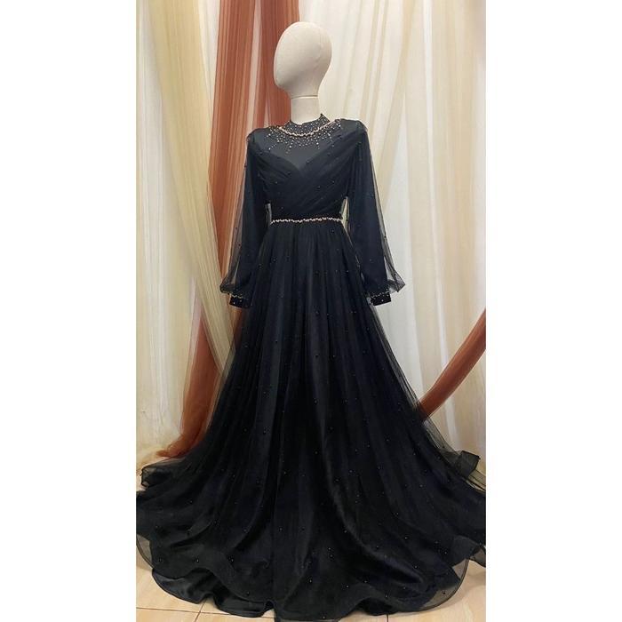 TERLARIS Isty Dress Gaun Pesta Elegan Dengan Kain Tile Dan Payet Cantik Cocok Untuk Pernikahan Dan