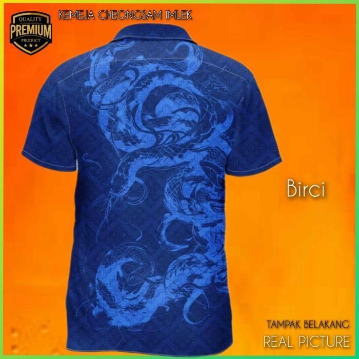 Kemeja Imlek Pria Baju Cheongsam S M L XL 2XL 3XL 4XL 5XL Qipao Birci