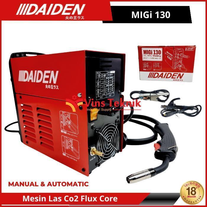 Daiden Migi 130 Mesin Las Argon Stanless Travo Las Inverter Trafo Las Co2 Flux Core Tanpa Gas 130A