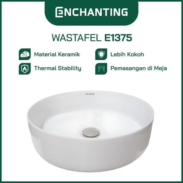 ` ENCHANTING Wastafel Meja Cuci Tangan Keramik Europe Enchanting E1375