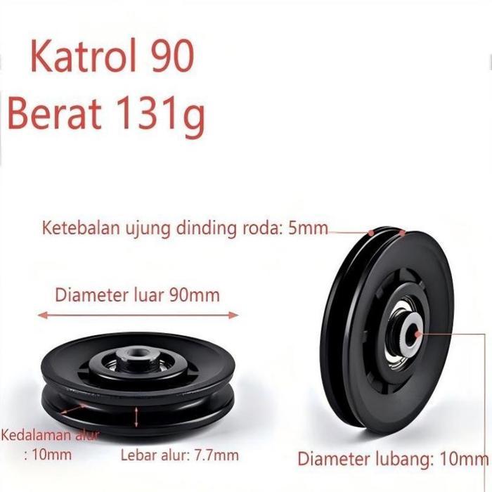 tahumar99 Roda Kabel Peralatan Gym 90mm Roda Katrol Gym Katrol Fitness Katrol Buat Gym Roda Katrol