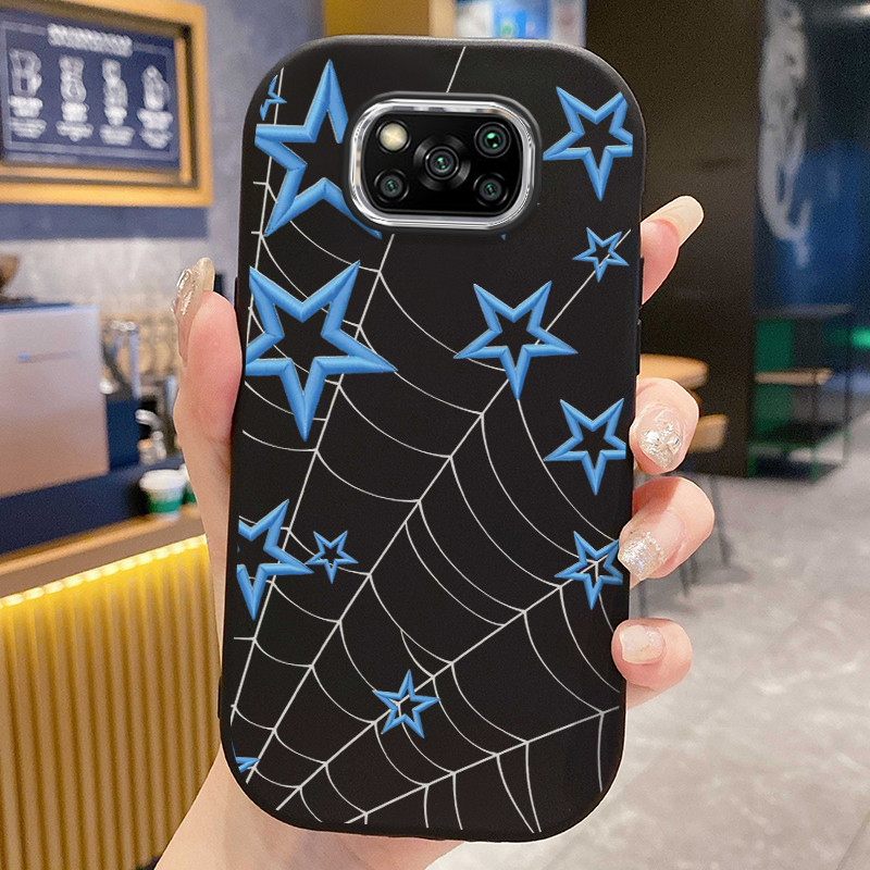 Casing Hp Untuk Xiaomi POCO X3 POCO X3 Pro POCO X3 GT POCO X3 NFC Case Casing Jaring laba-laba binta
