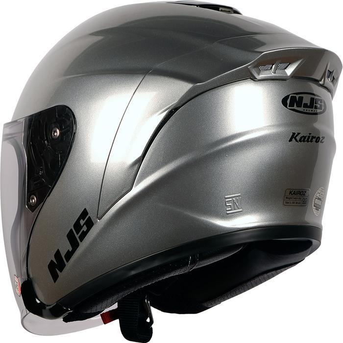 Njs Kairoz Silver Steel - Helm Half Face Kairoz Kairoz V1 Kairoz Polos Kairoz Ori Njs Ori Diskon