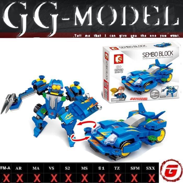 SEMBO BLOCKS 2 IN 1 MINI 4WD TRANSFORMATION SPIN AXE