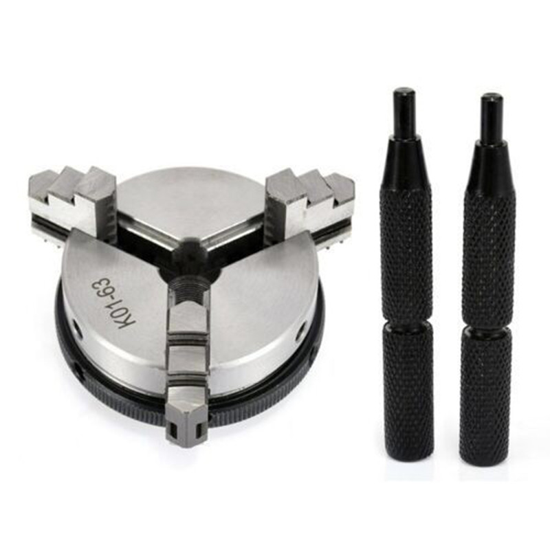 K01-63 MINI LATHE CHUCK THREE JAW MANUAL SELF-CENTERING CHUCK THREAD MOUNTED FOR CNC PRECISION
