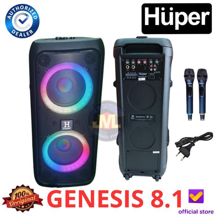 Huper Genesis 8.1 Speaker Portable with Bluetooth Original Huper Genesis 81 PartyBox Huper