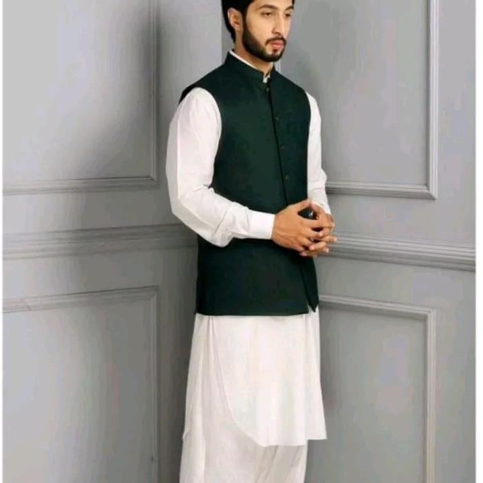 Rompi Muslim Pria / Vest Pria Muslim Model Pakistan Full Furing Terlaris