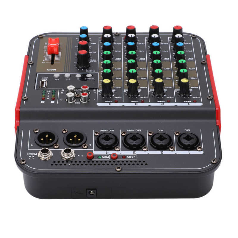 . Mixing Console Professional Audio Mixer 4 Channel Digital Dj -