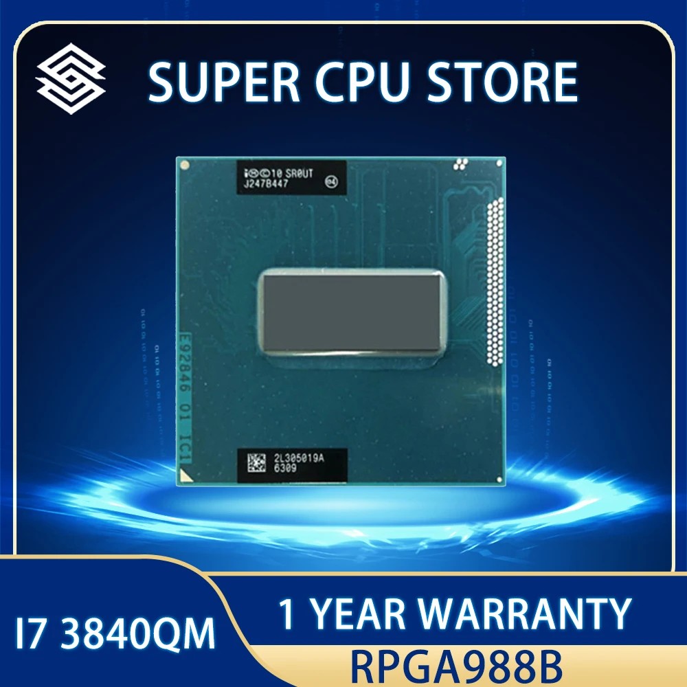 . Original Intel Core I7 3840Qm Sr0Ut Cpu I7-3840Qm Processor -